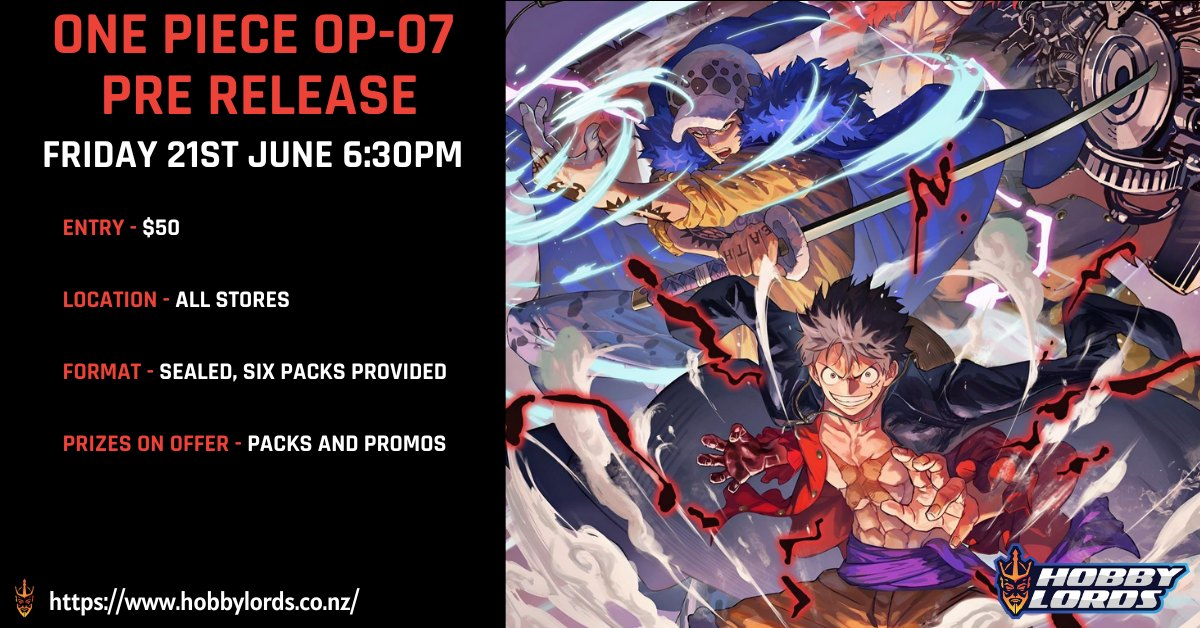 One Piece OP-07 PreRelease at Hobby Lords Dunedin!