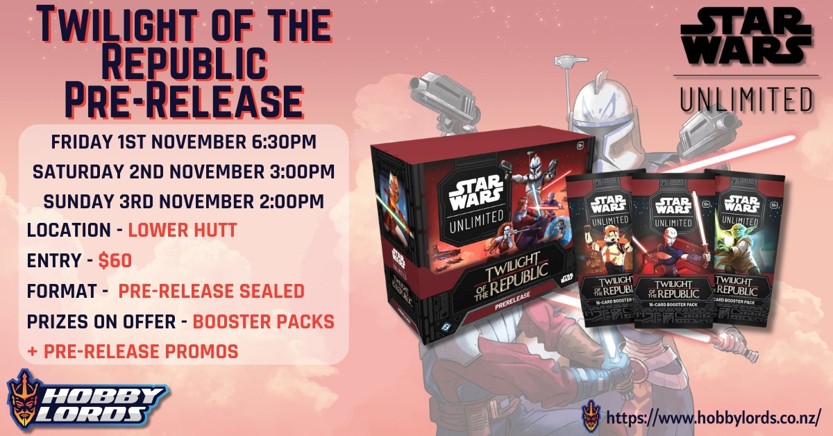 Twilight of the Republic Pre-Release @ Lower Hutt