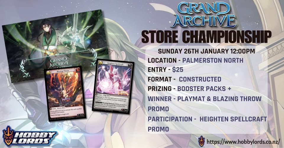 Grand Archive - Store Championship @ Hobby Lords Palmerston North