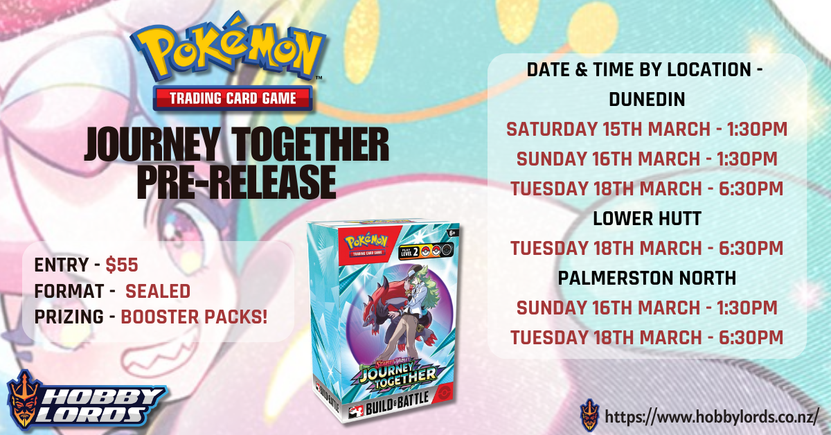 Pokemon Journey Together Pre-Release Day 1 @ Hobby Lords Dunedin
