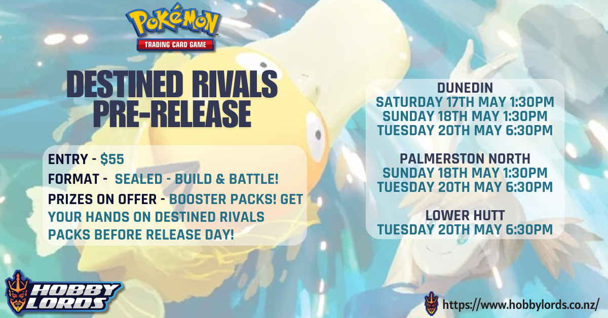 Pokemon Destined Rivals Pre-Release @ Hobby Lords Lower Hutt