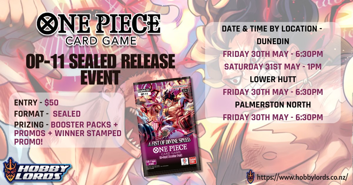 One Piece TCG: OP-11 Sealed Release Event @ Lower Hutt