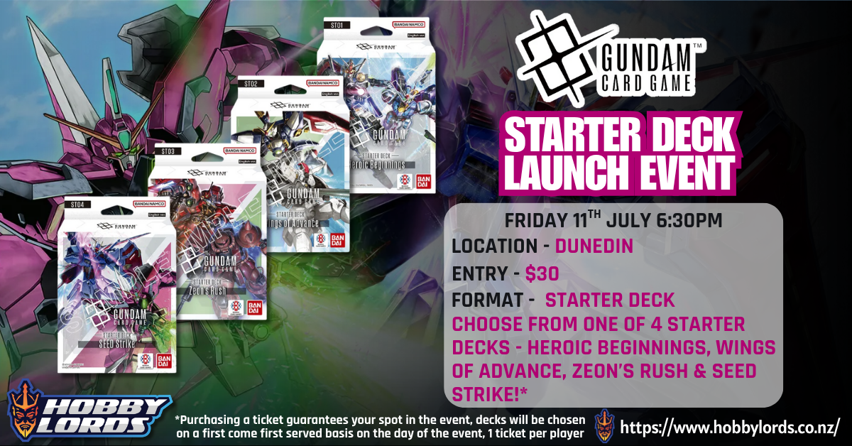 Gundam Card Game - Starter Deck Launch Event @ Hobby Lords Dunedin