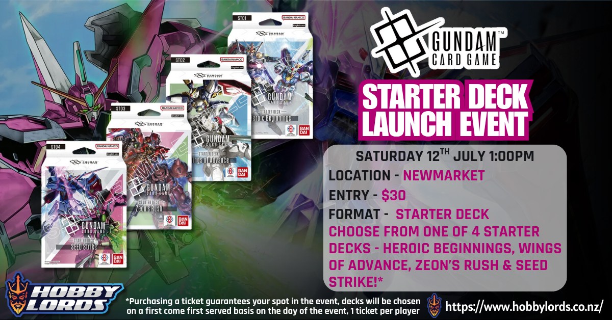 Gundam Card Game - Starter Deck Launch Event @ Hobby Lords Newmarket