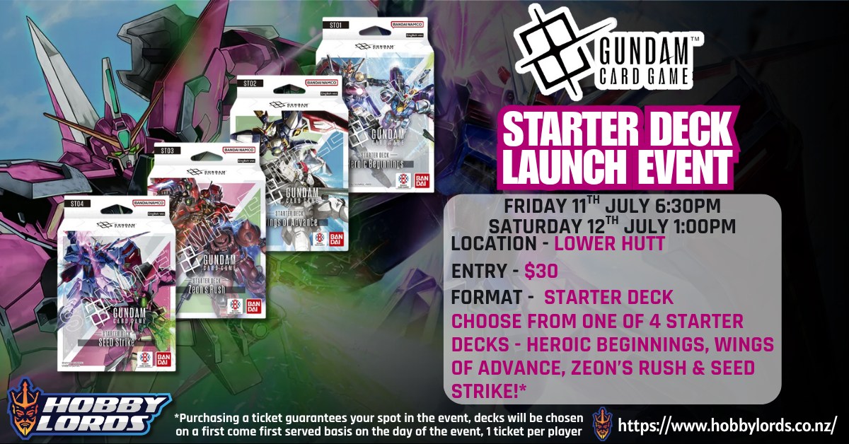 Gundam Card Game - Starter Deck Launch Event @ Hobby Lords Lower Hutt