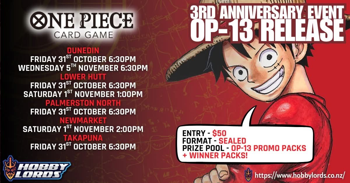 OP-13 Release Event @ Hobby Lords Lower Hutt