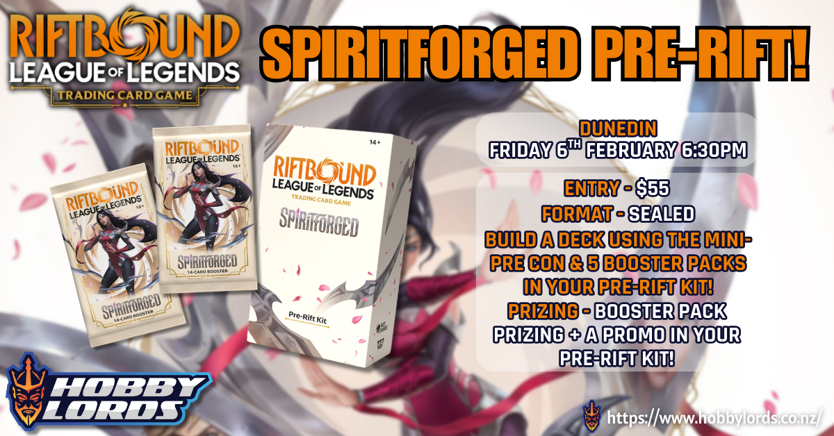 Riftbound - Spiritforged Pre-Rift @ Hobby Lords Dunedin