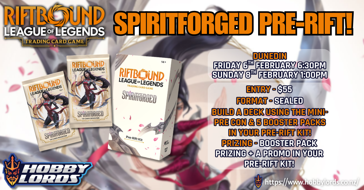 Riftbound - Spiritforged Pre-Rift @ Hobby Lords Dunedin