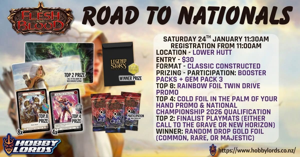 Flesh & Blood Road to Nationals 2026 @ Hobby Lords Lower Hutt