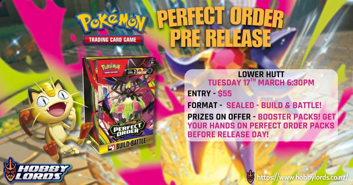 Pokémon  Perfect order Pre-Release @ Hobby lords Lower Hutt