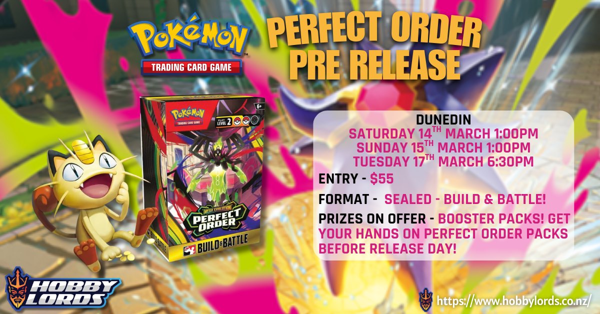 Pokemon - Perfect Order Prerelease @ Hobby Lords Dunedin