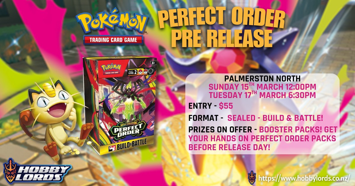 Pokemon - Perfect Order Prerelease @ Hobby Lords Palmerston North