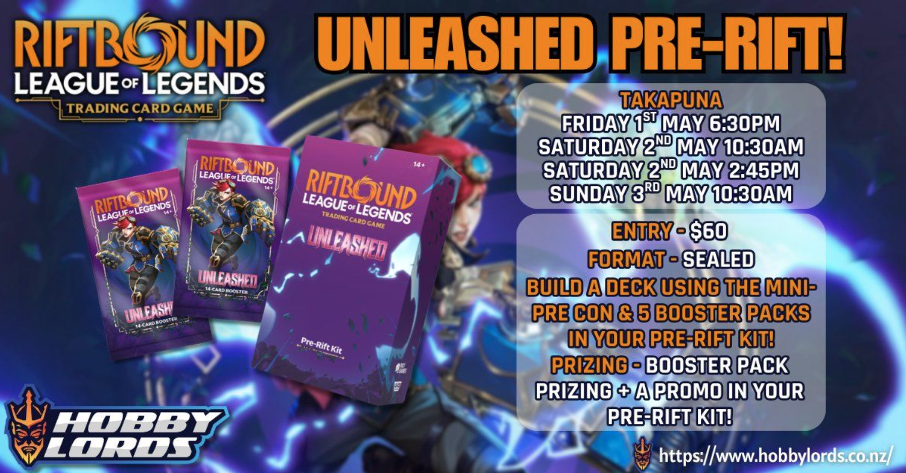 Hobby Lords Takapuna Unleashed Pre Rift Event