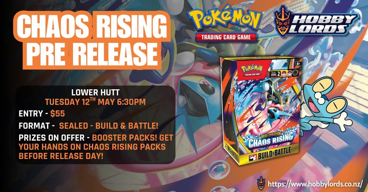 Pokemon Chaos Rising Prerelease @ Hobby Lords Lower Hutt