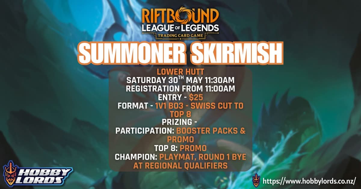 Riftbound Summoners Skrimish June @ Hobby Lords Lower Hutt