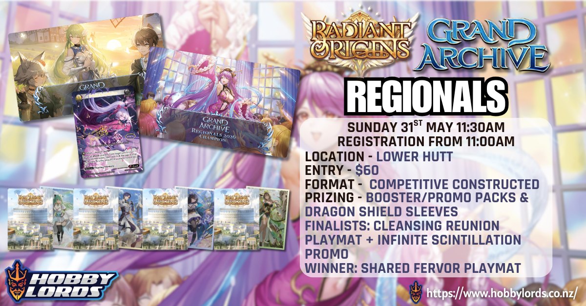 Grand Archive Regionals @ Hobby Lords Lower Hutt