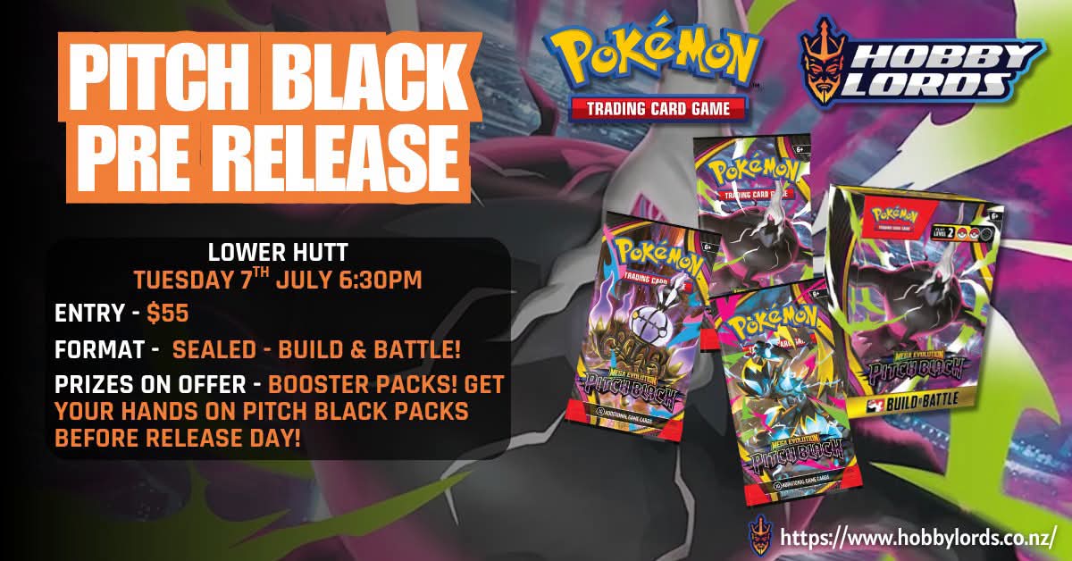 Pokemon Pitch Black Prerelease @ Hobby Lords Lower Hutt
