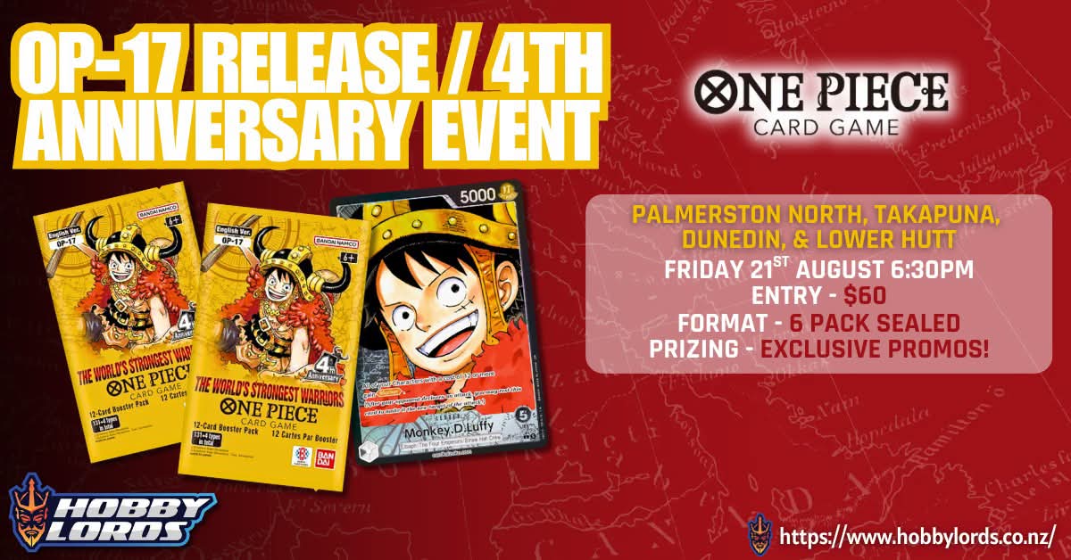 One Piece OP-17 Release Event @ Hobby Lords Lower Hutt