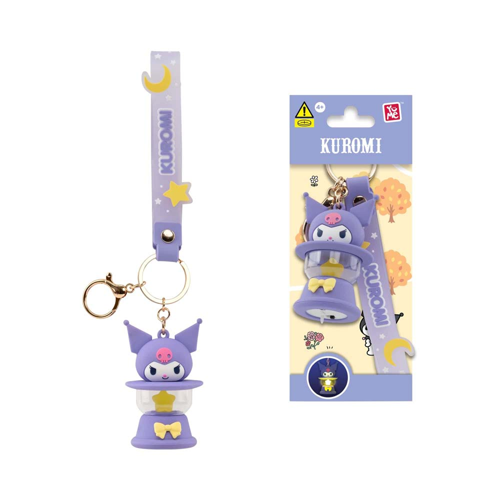 YuMe Hello Kitty And Friends Light-Up Camping Lamp Series Keychain & Strap - Kuromi