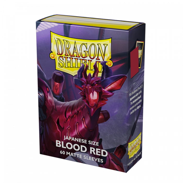 Dragon Shield: Sleeves (60ct) Matte - Blood Red (Japanese)