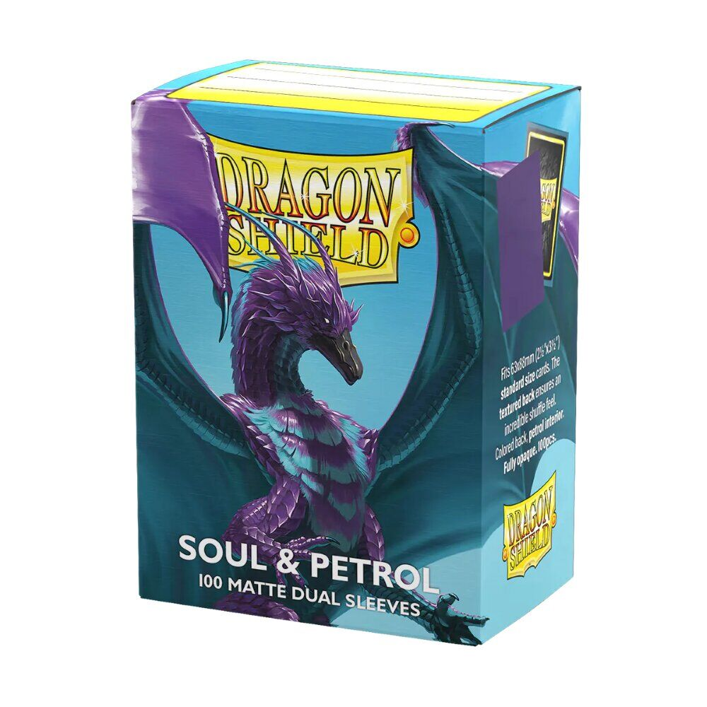 Dragon Shield: Sleeves (100ct) Matte Dual – Soul & Petrol