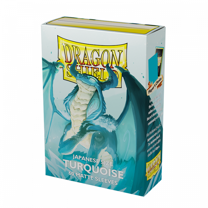 Dragon Shield: Sleeves (60ct) Matte - Turquoise (Japanese)