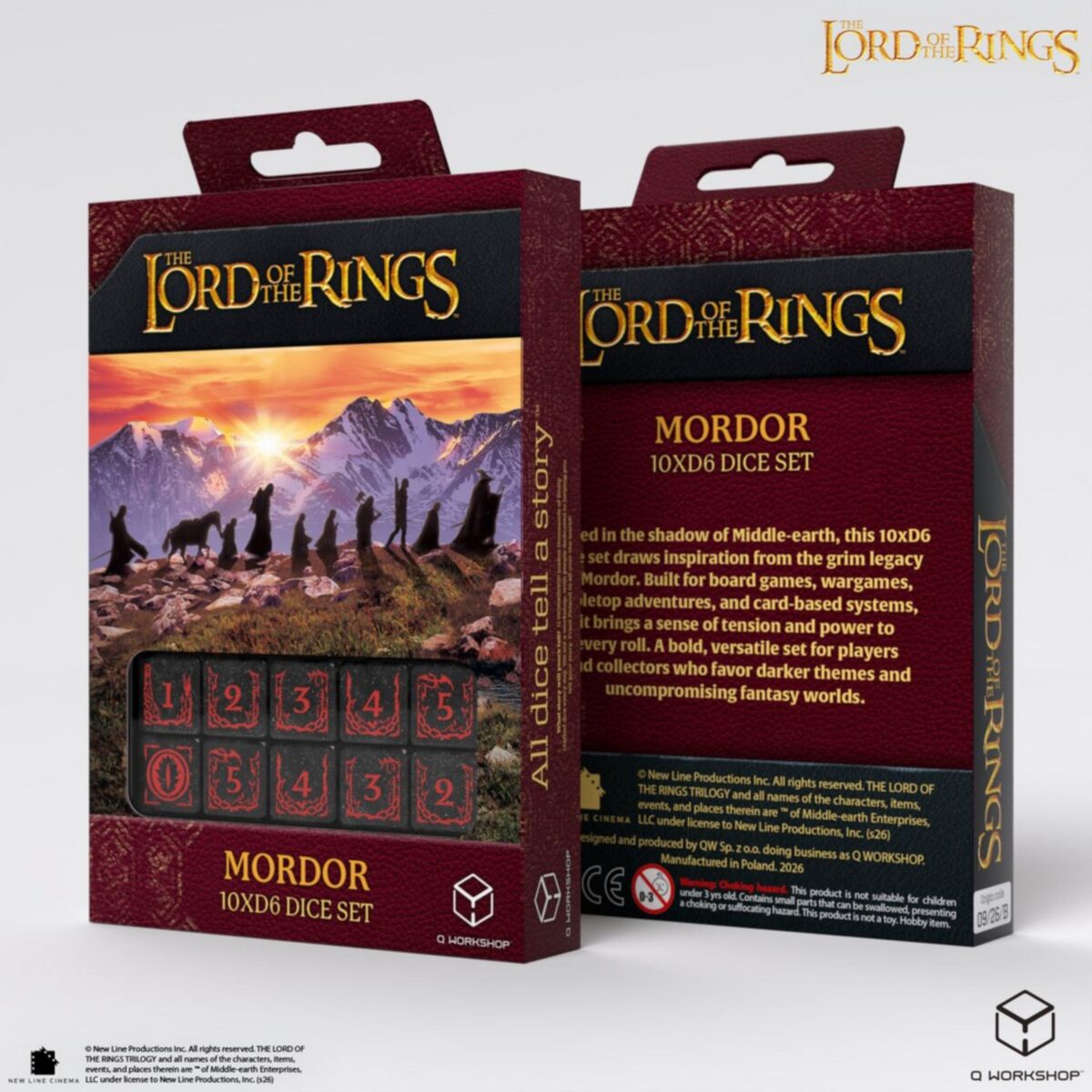 Q Workshop - The Lord of the Rings: Mordor 10xD6 Dice Set