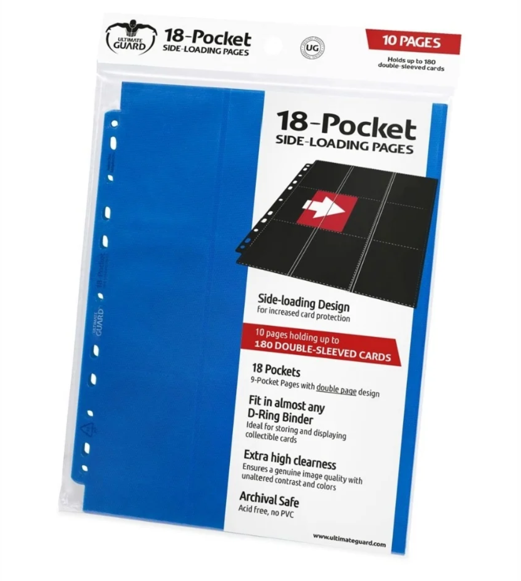Ultimate Guard - Side-Loading Pages - 18-Pocket (10ct) - Blue