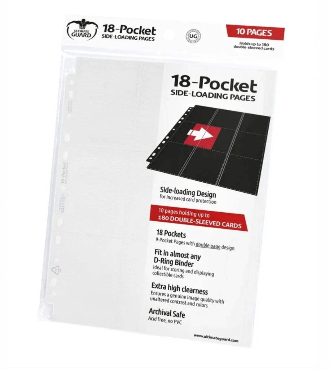 Ultimate Guard - Side-Loading Pages - 18-Pocket (10ct) - White