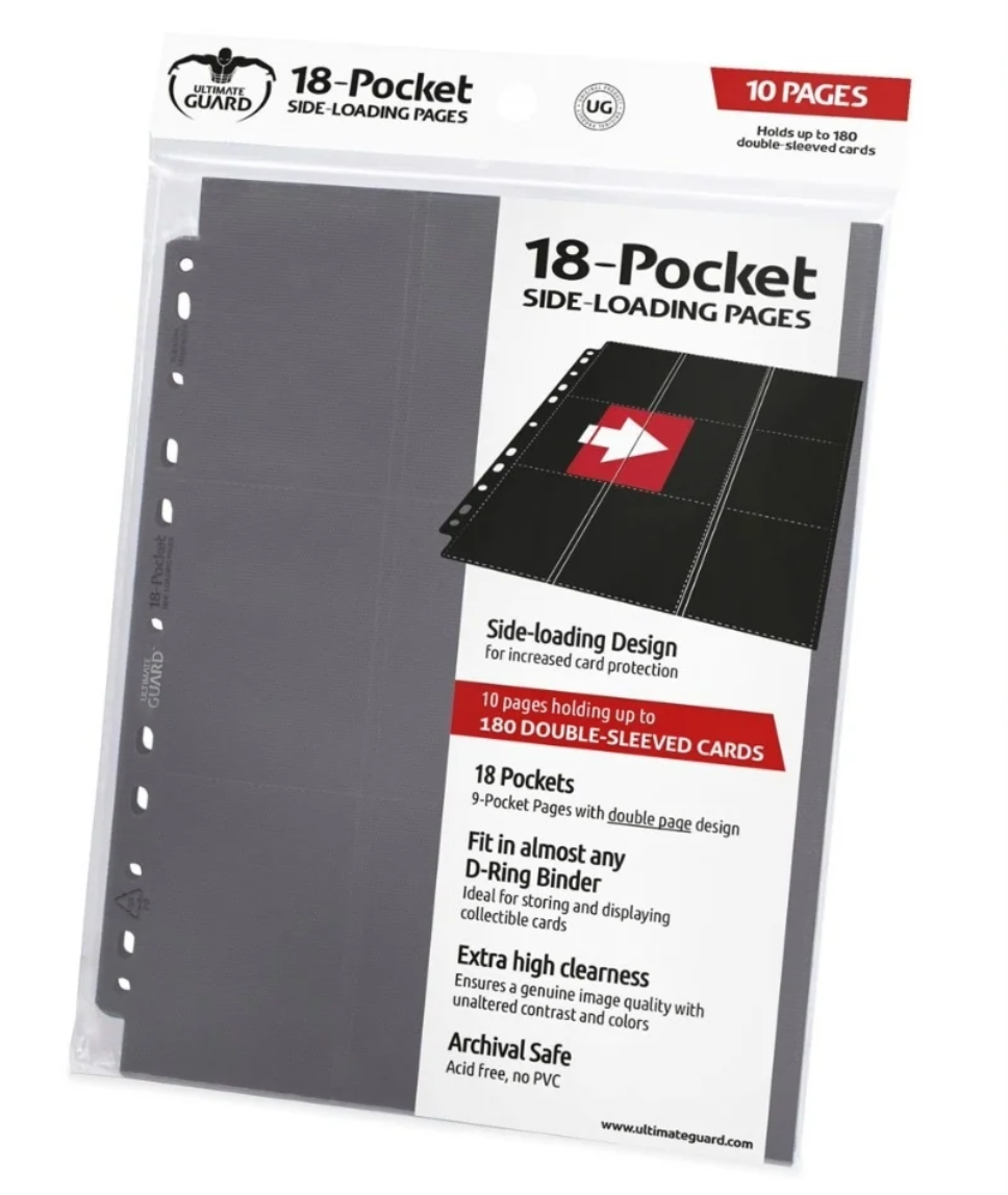 Ultimate Guard - Side-Loading Pages - 18-Pocket (10ct) - Grey