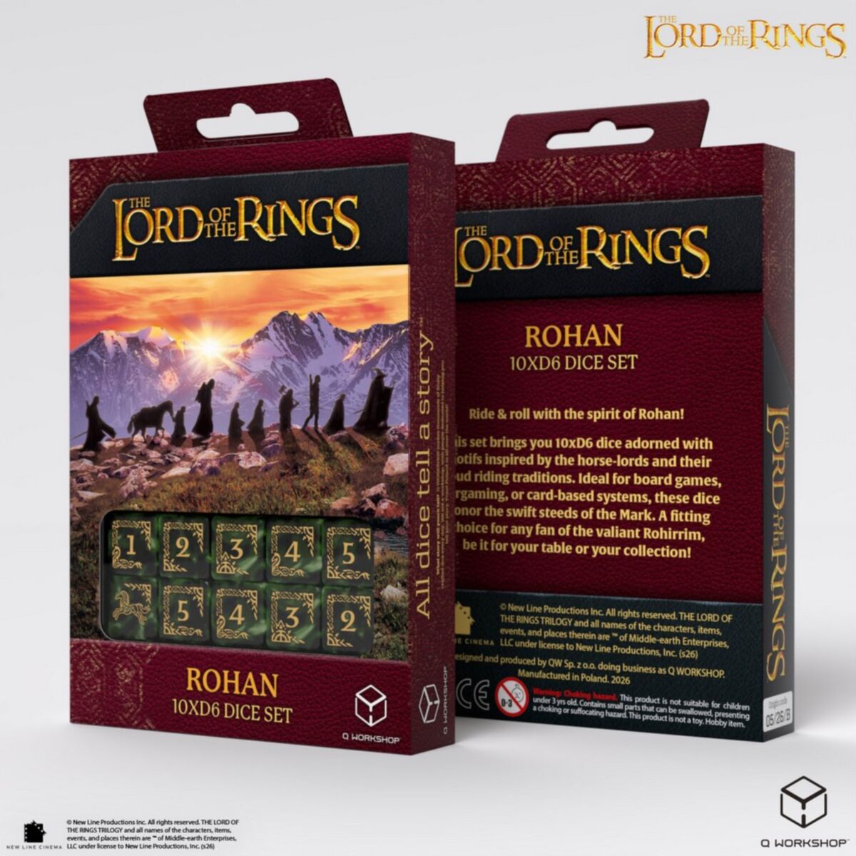 Q Workshop - The Lord of the Rings: Rohan 10xD6 Dice Set