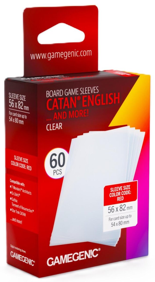 Gamegenic Board Game Card Sleeves - CATAN English Clear