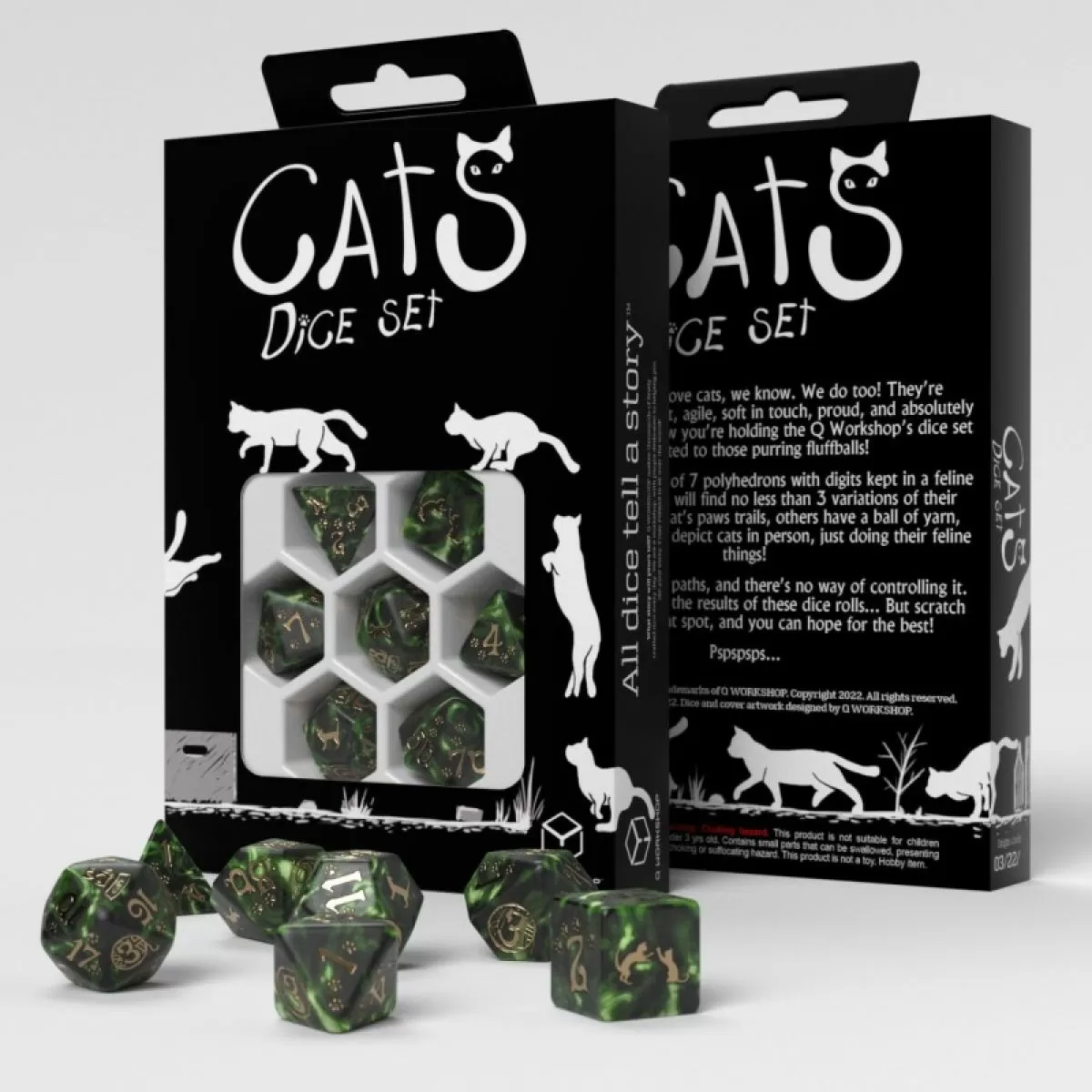 Q Workshop - Cats Dice Set - Pixel Set 7