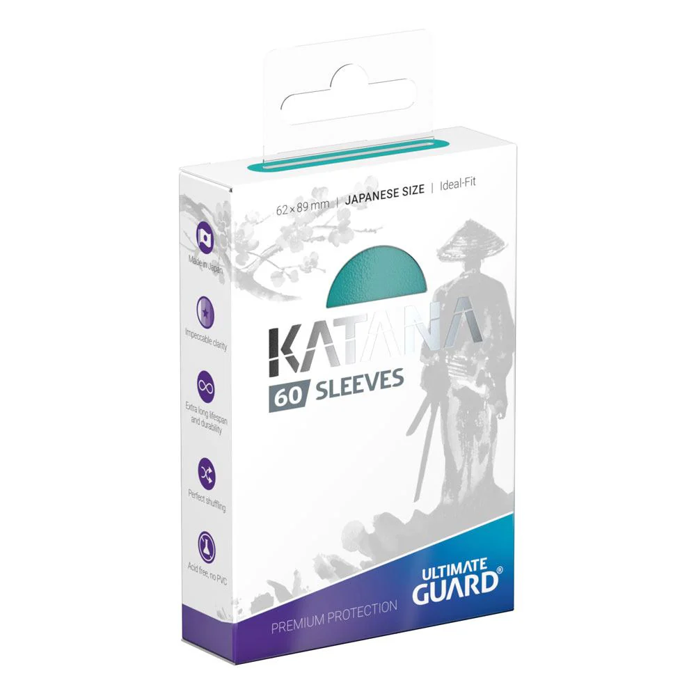 Ultimate Guard Katana Japanese Sleeves (Yu-Gi-Oh size) 60ct - Turquoise