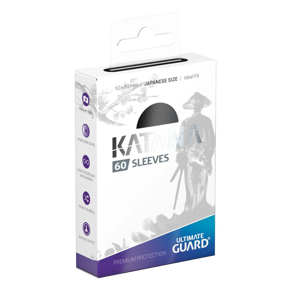 Ultimate Guard Katana Japanese Sleeves (Yu-Gi-Oh size) 60ct - Black