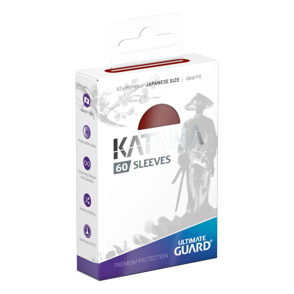 Ultimate Guard Katana Japanese Sleeves (Yu-Gi-Oh size) 60ct - Red