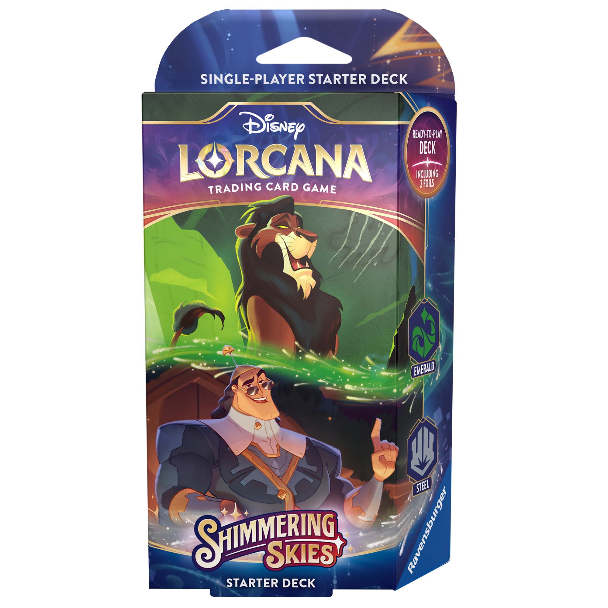 Disney Lorcana TCG: Shimmering Skies Starter Deck - Emerald/Steel