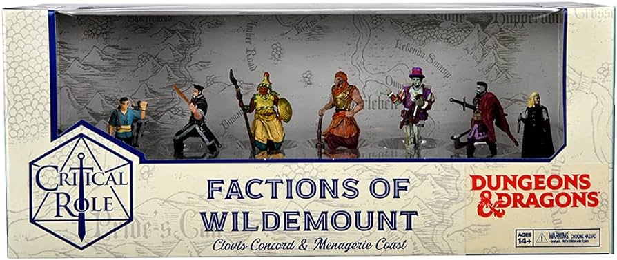 Critical Role Monsters of Wildemount Prepainted Miniatures Clovis Concord & Menagerie Coast Box Set