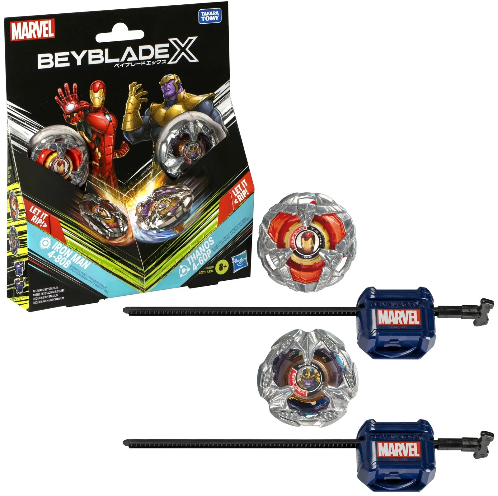 Beyblade - X - Marvel Collab Iron Man 4-80B & Thanos 4-60P