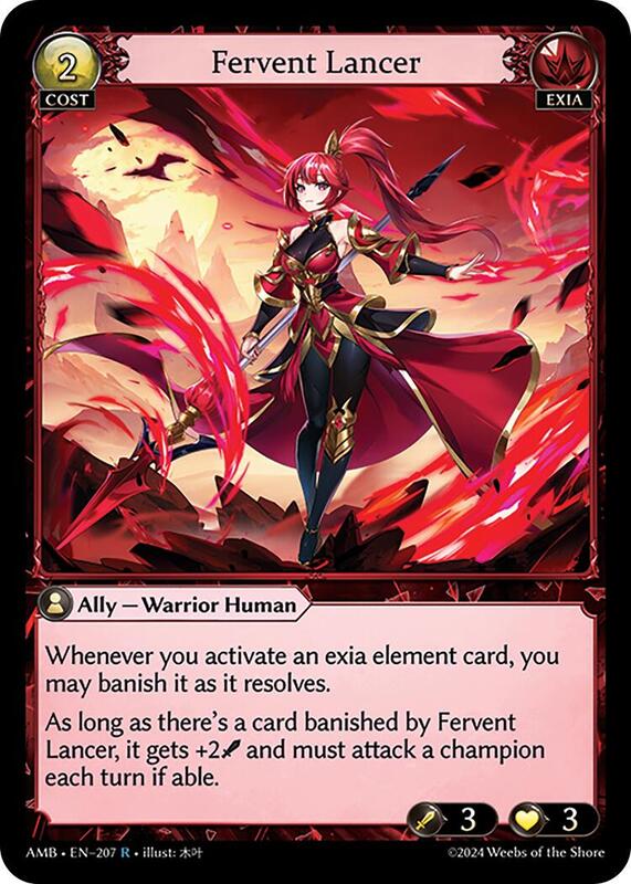 Fervent Lancer - Mortal Ambition - (Foil) - Coll # 207