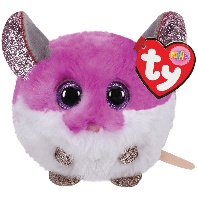 TY Beanie Balls COLBY - Purple Mouse Ball