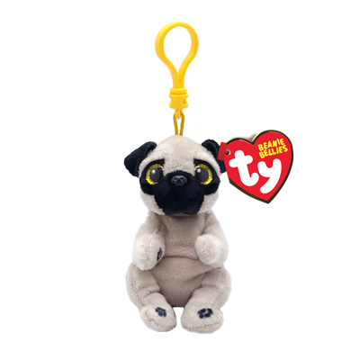 TY Beanie Bellies IZZY - Tan Dog With Black Ears Clip