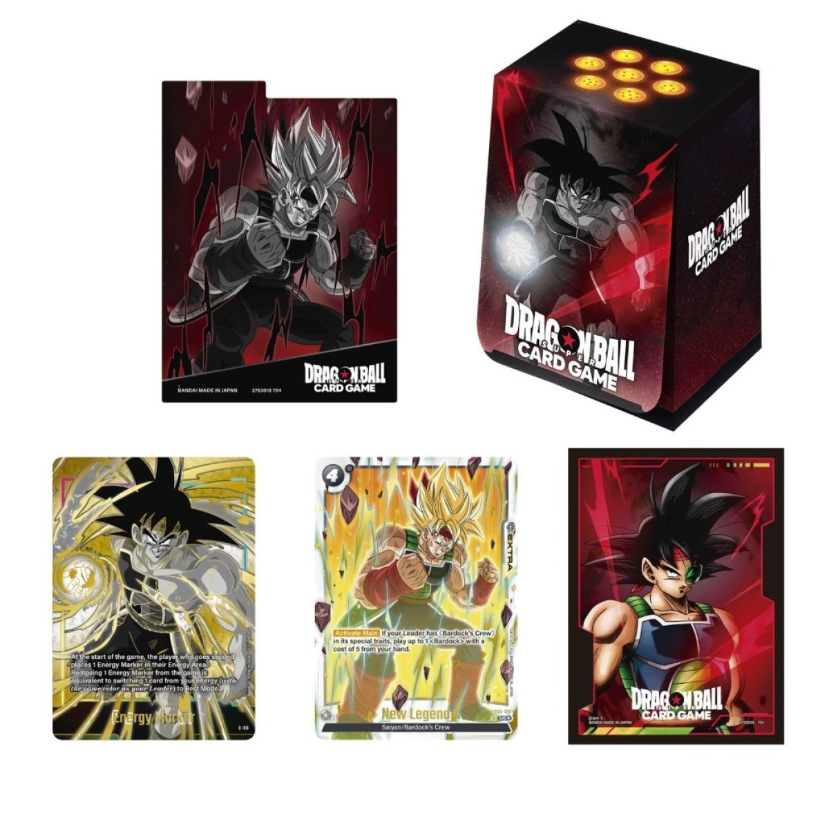 Dragon Ball Super Card Game: Fusion World – Official Card Case & Sleeves Set 1: Bardock