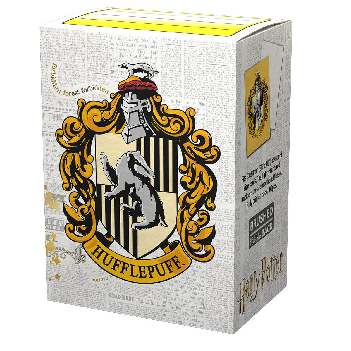 Dragon Shield: Sleeves (100ct) Brushed Art - Hufflepuff