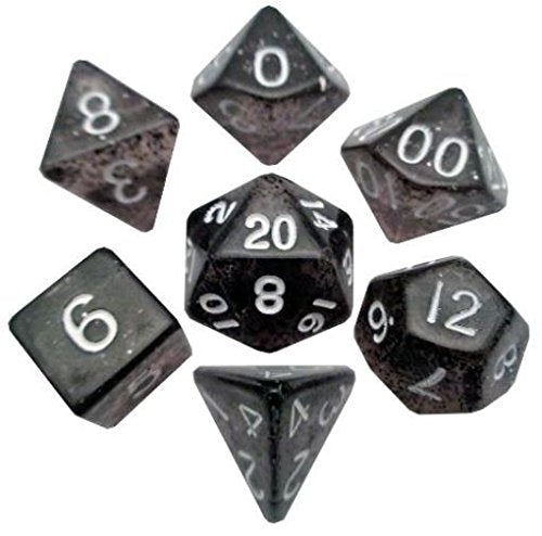 MDG - Mini Polyhedral Dice Set: Ethereal Black