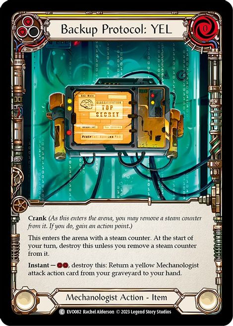 Backup Protocol: YEL - EVO082 - (Yellow) - Rainbow Foil - Common - Bright Lights