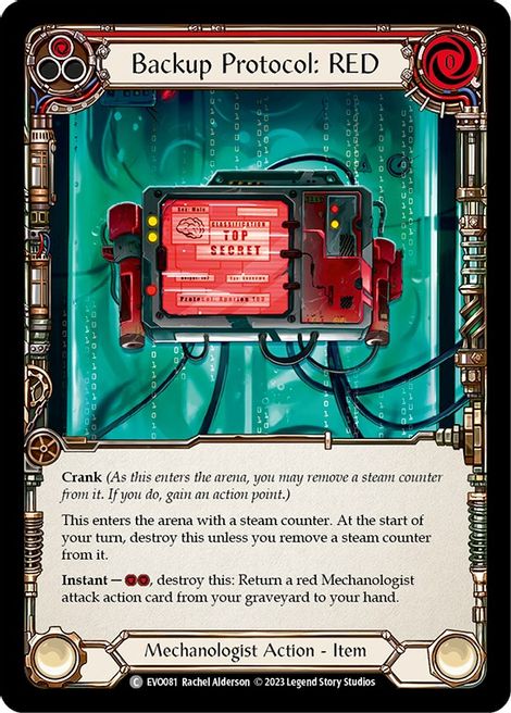 Backup Protocol: RED - EVO081 - (Red) - Rainbow Foil - Common - Bright Lights