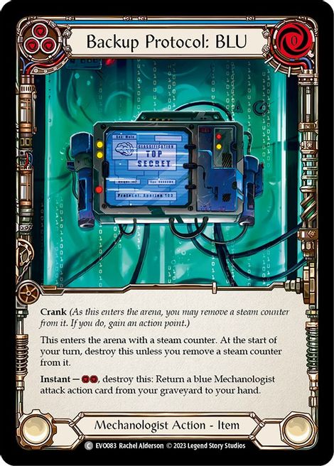 Backup Protocol: BLU - EVO083 - (Blue) - Rainbow Foil - Common - Bright Lights