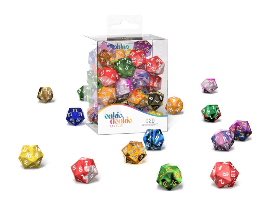 Oakie Doakie Dice - Loose 22mm D20 Spindown