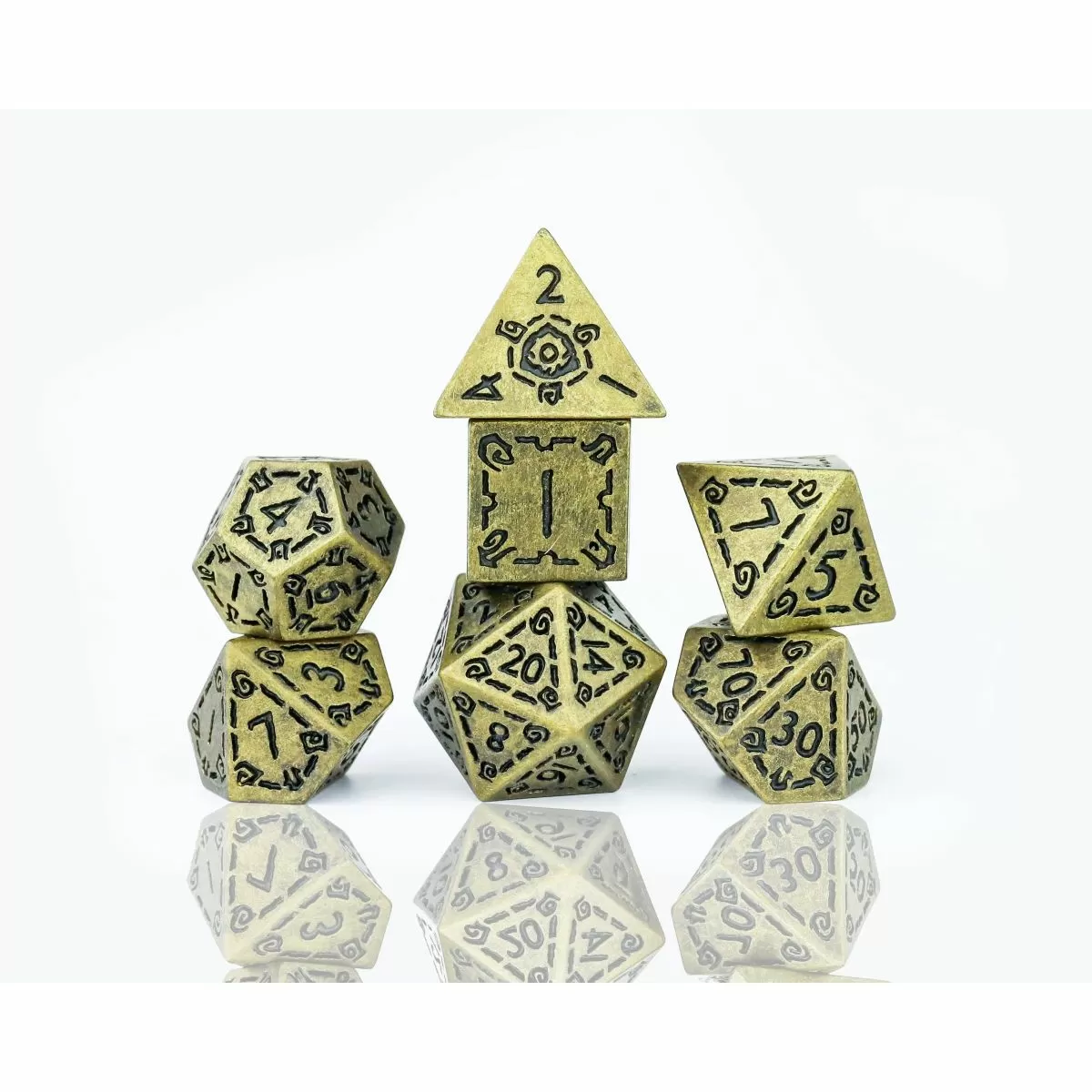 Sirius Dice: Illusory Metal Gold Poly Set main image 0